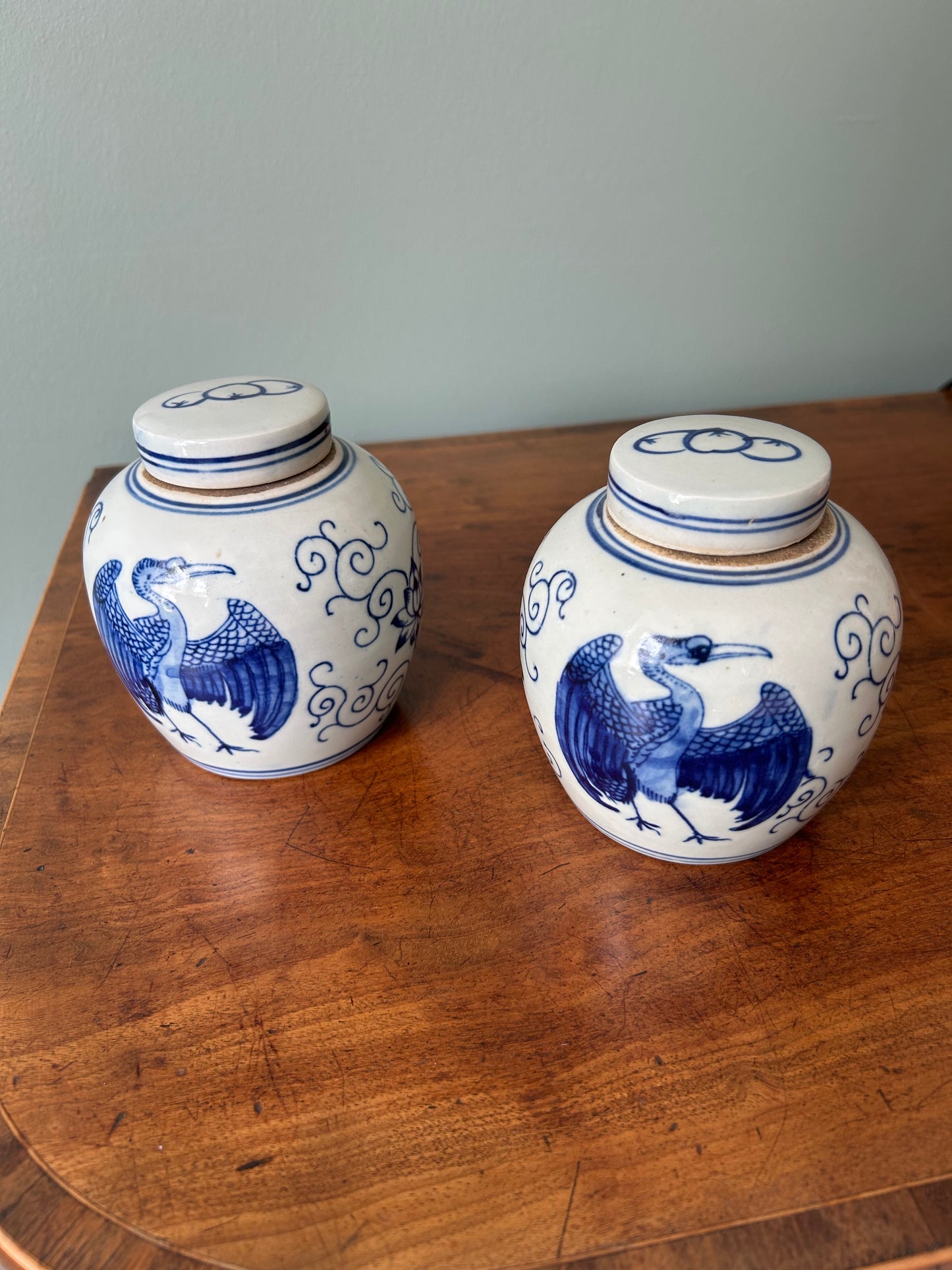Chinese Blue & White Ginger Jars (pair)