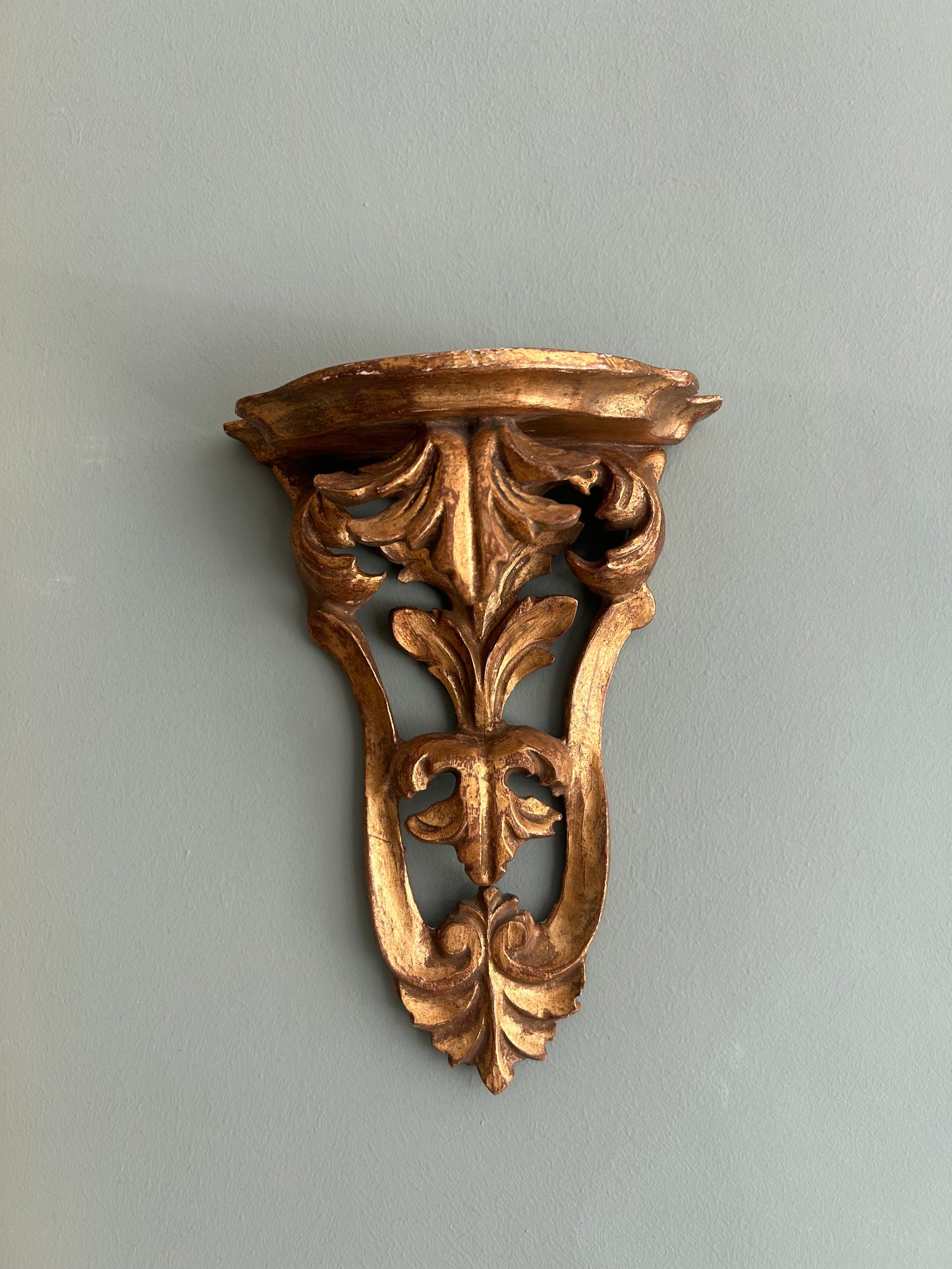 French gilt wood wall bracket (pair)